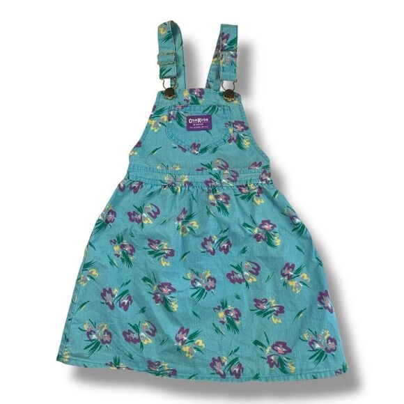 Vintage OshKosh B’Gosh Floral Overall Jumper Size 6 - Picture 1 of 6